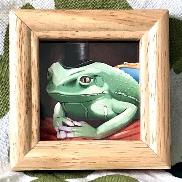 猫目ソバージュガエルの肖像額