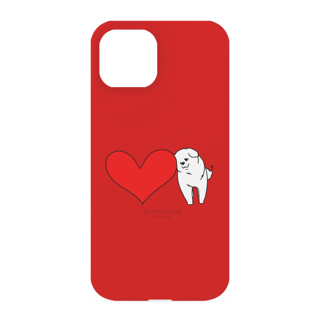 the iPhone case - Dog 　iPhoneケース　マルチーズとHeart