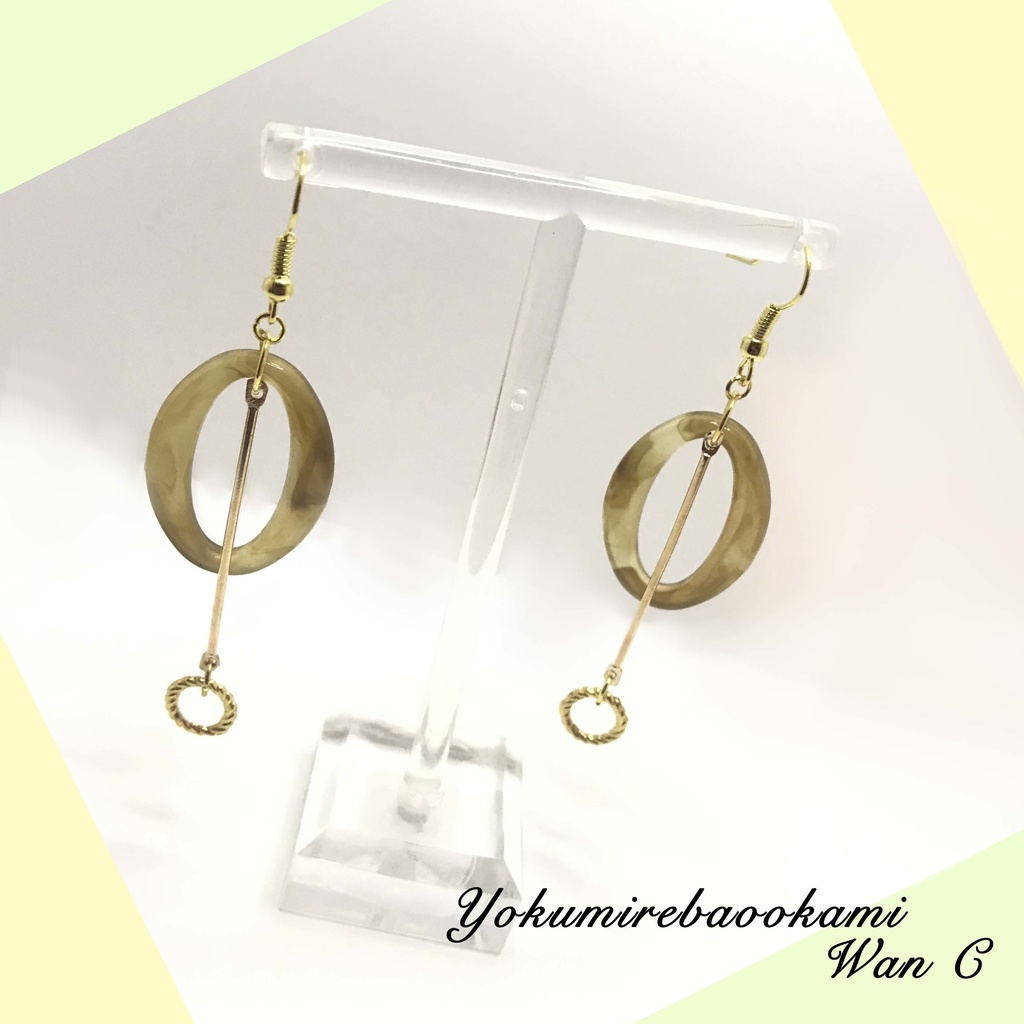 ヒプマイ~伊弉冉一二三イメージ~大ぶりピアス