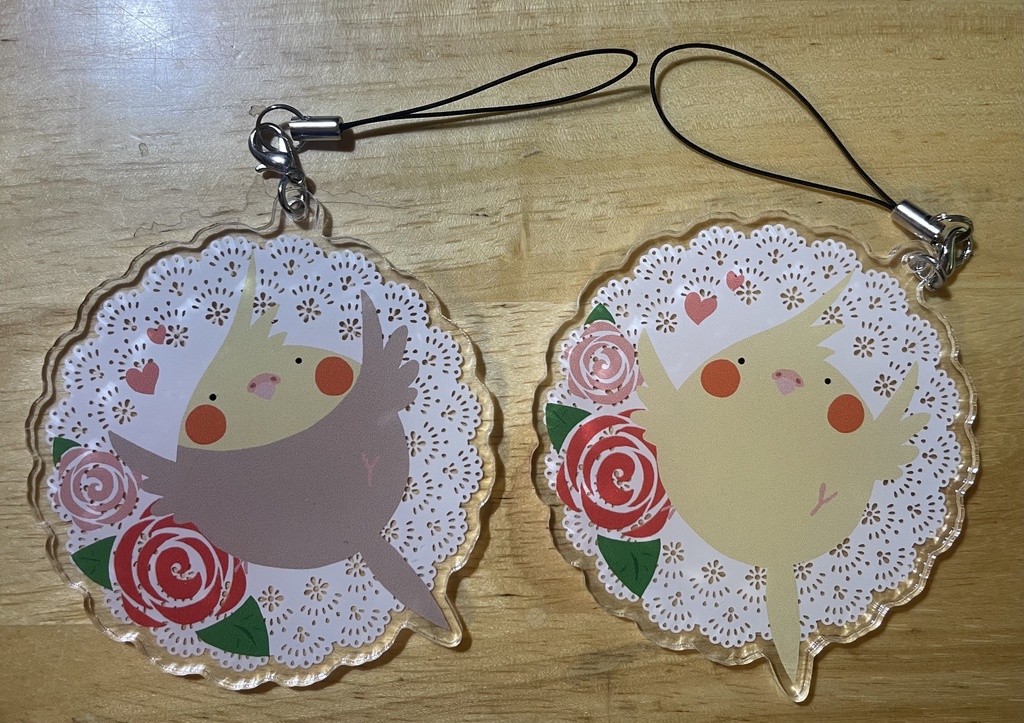 【アクリルストラップ】オカメインコセット