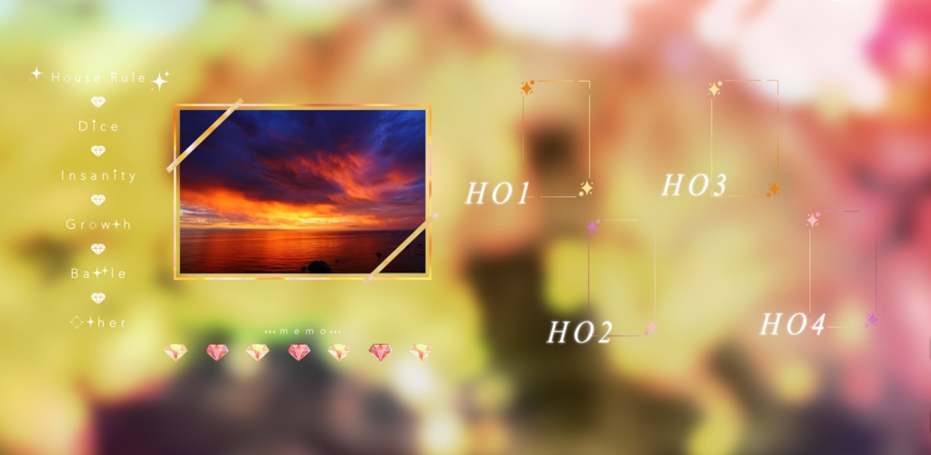 【無料版あり】ココフォリア用キラキラ宝石部屋素材【APNG素材・TRPG】