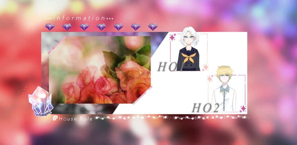 【無料版あり】ココフォリア用キラキラ宝石部屋素材【APNG素材・TRPG】