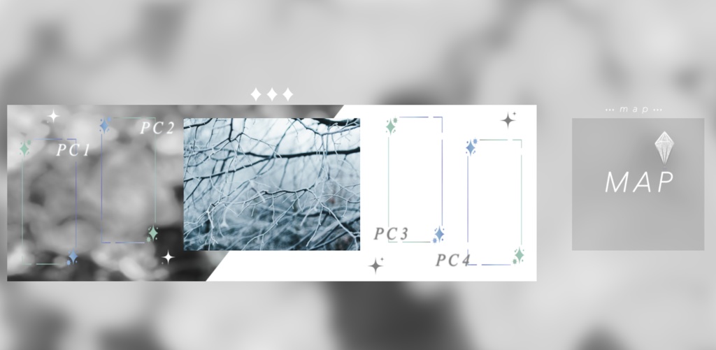 【無料版あり】ココフォリア用キラキラ宝石部屋素材【APNG素材・TRPG】