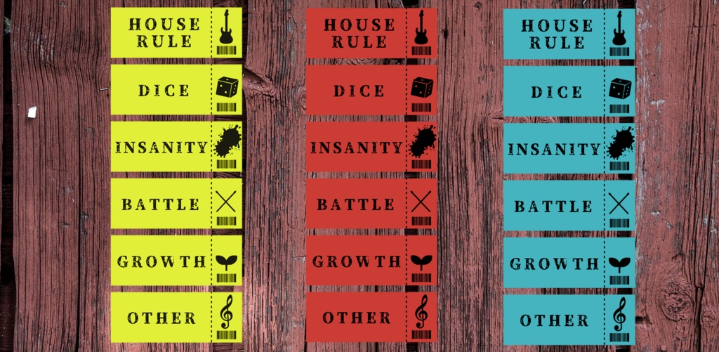 |ライブチケット風ハウスルールパネル他【ココフォリア・TRPG】