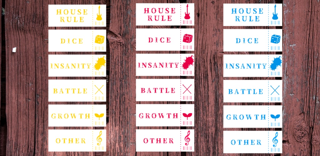 |ライブチケット風ハウスルールパネル他【ココフォリア・TRPG】