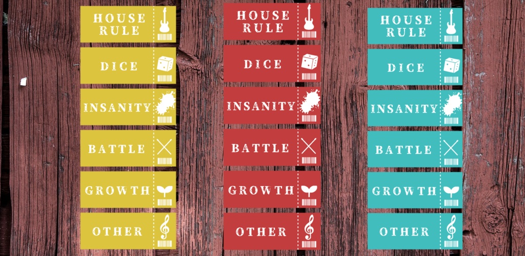 |ライブチケット風ハウスルールパネル他【ココフォリア・TRPG】