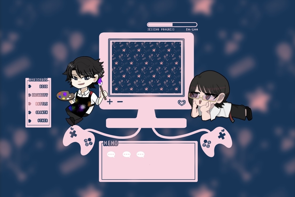 【無料版あり・概要欄必読】ゲーム風ココフォリア用部屋素材【APNG/TRPG】