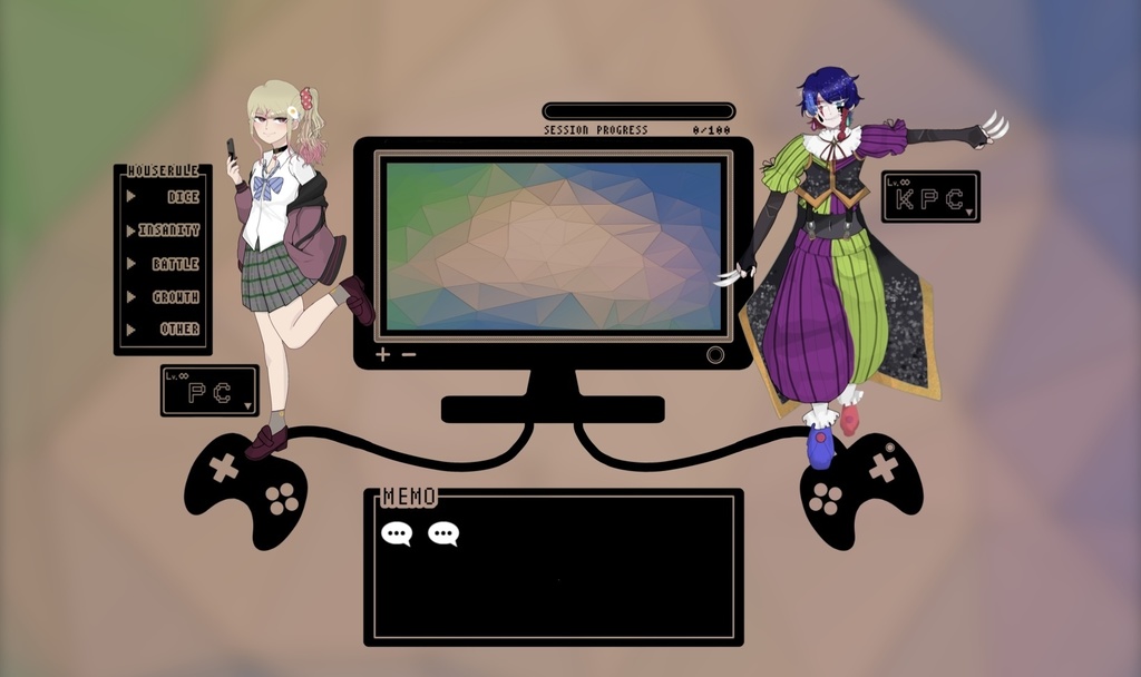 【無料版あり・概要欄必読】ゲーム風ココフォリア用部屋素材【APNG/TRPG】