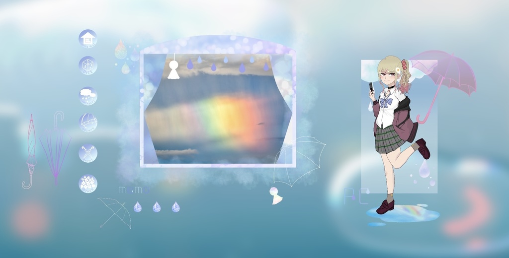 【無料版あり】雨の日ココフォリア部屋素材【APNG/TRPG】