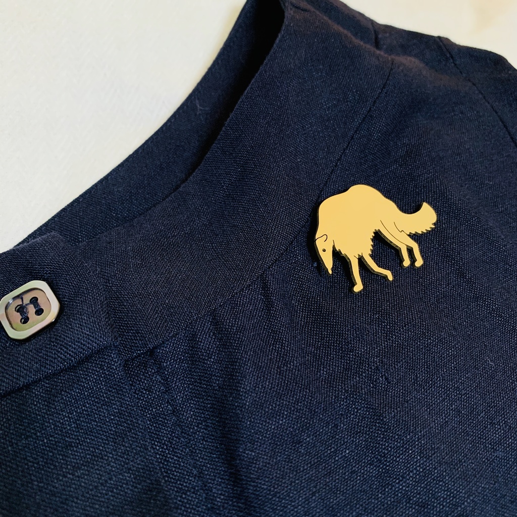 ゆるゆる動物ブローチ