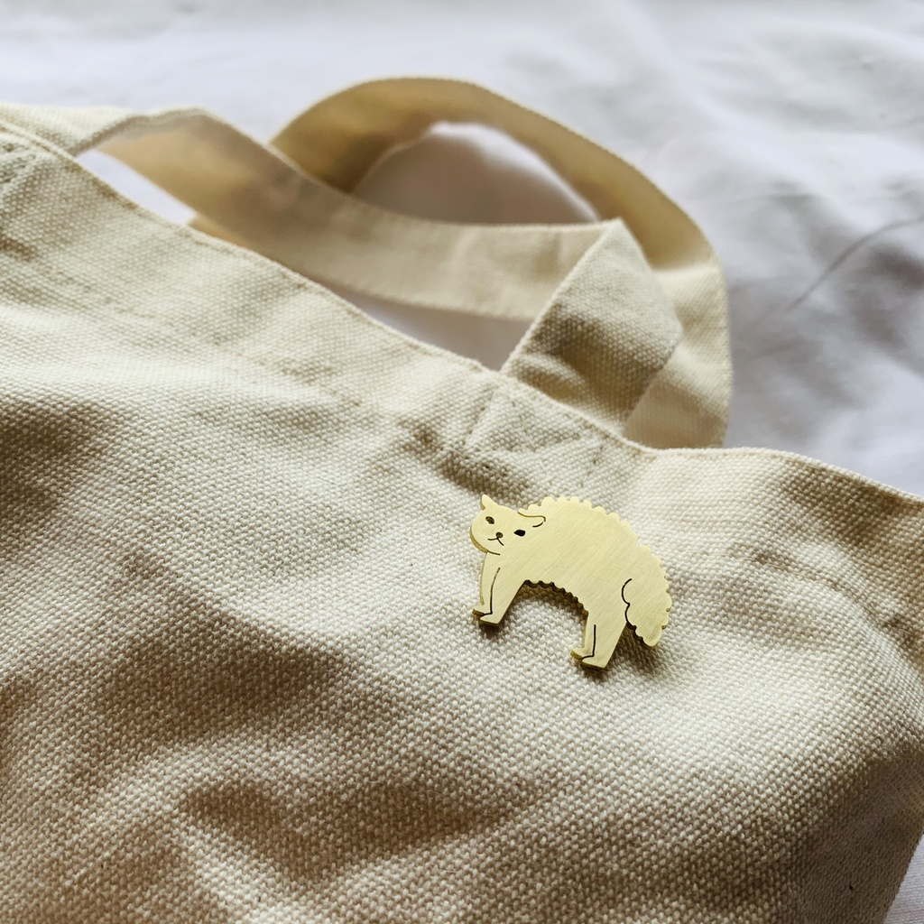ゆるゆる動物ブローチ