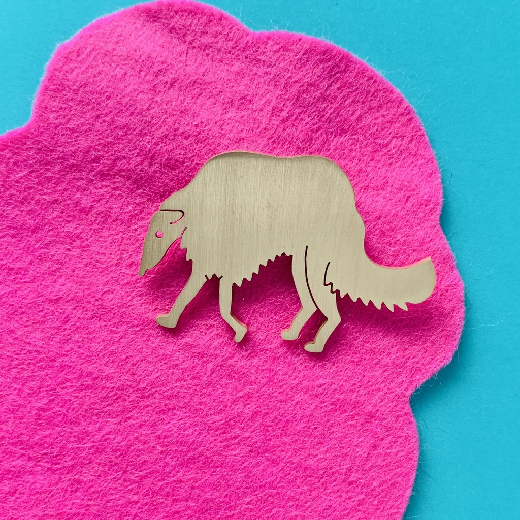 ゆるゆる動物ブローチ