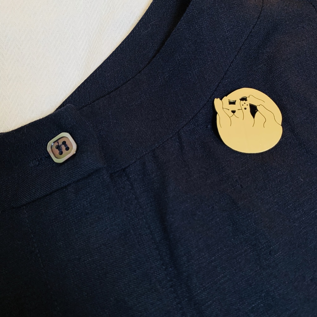 ゆるゆる動物ブローチ