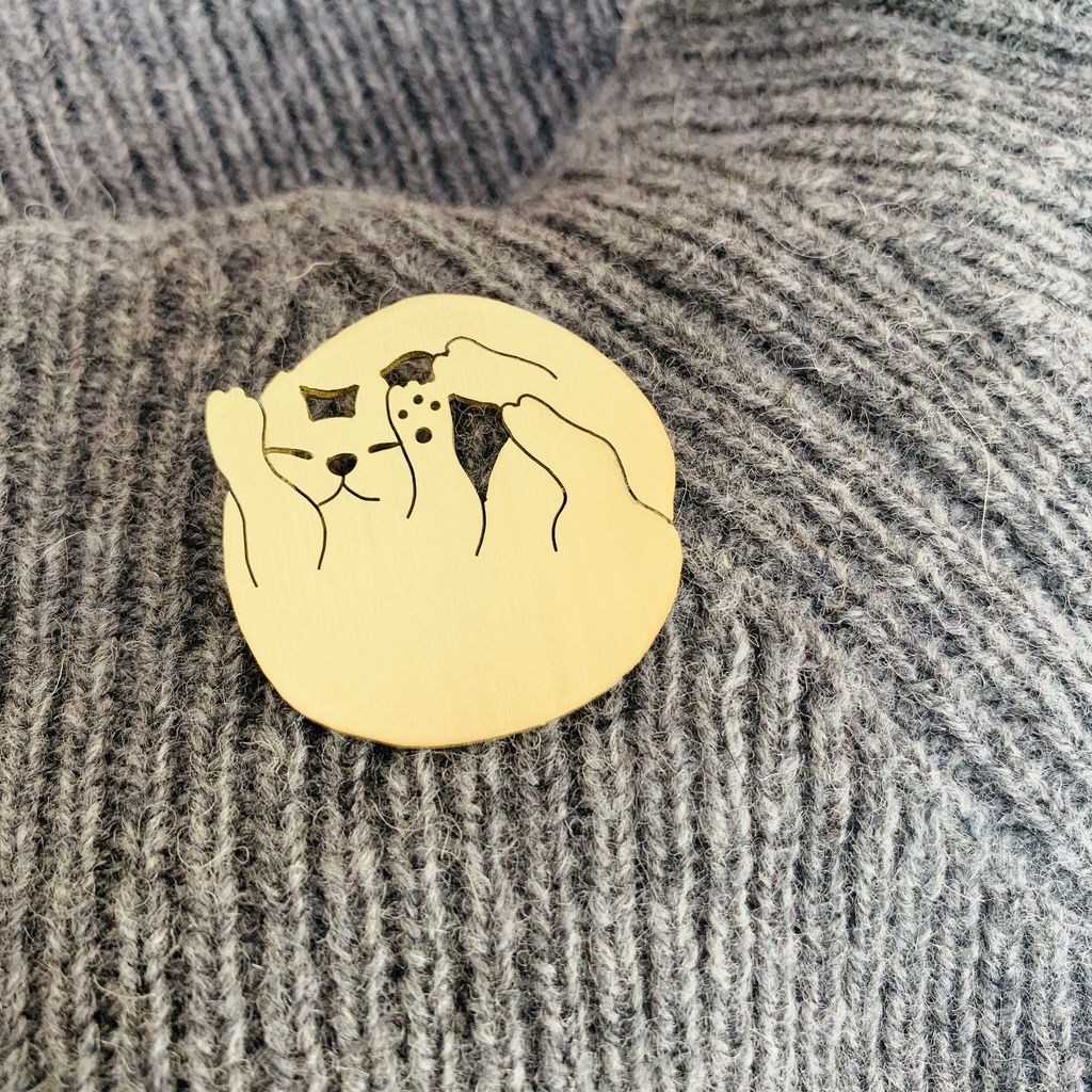 ゆるゆる動物ブローチ