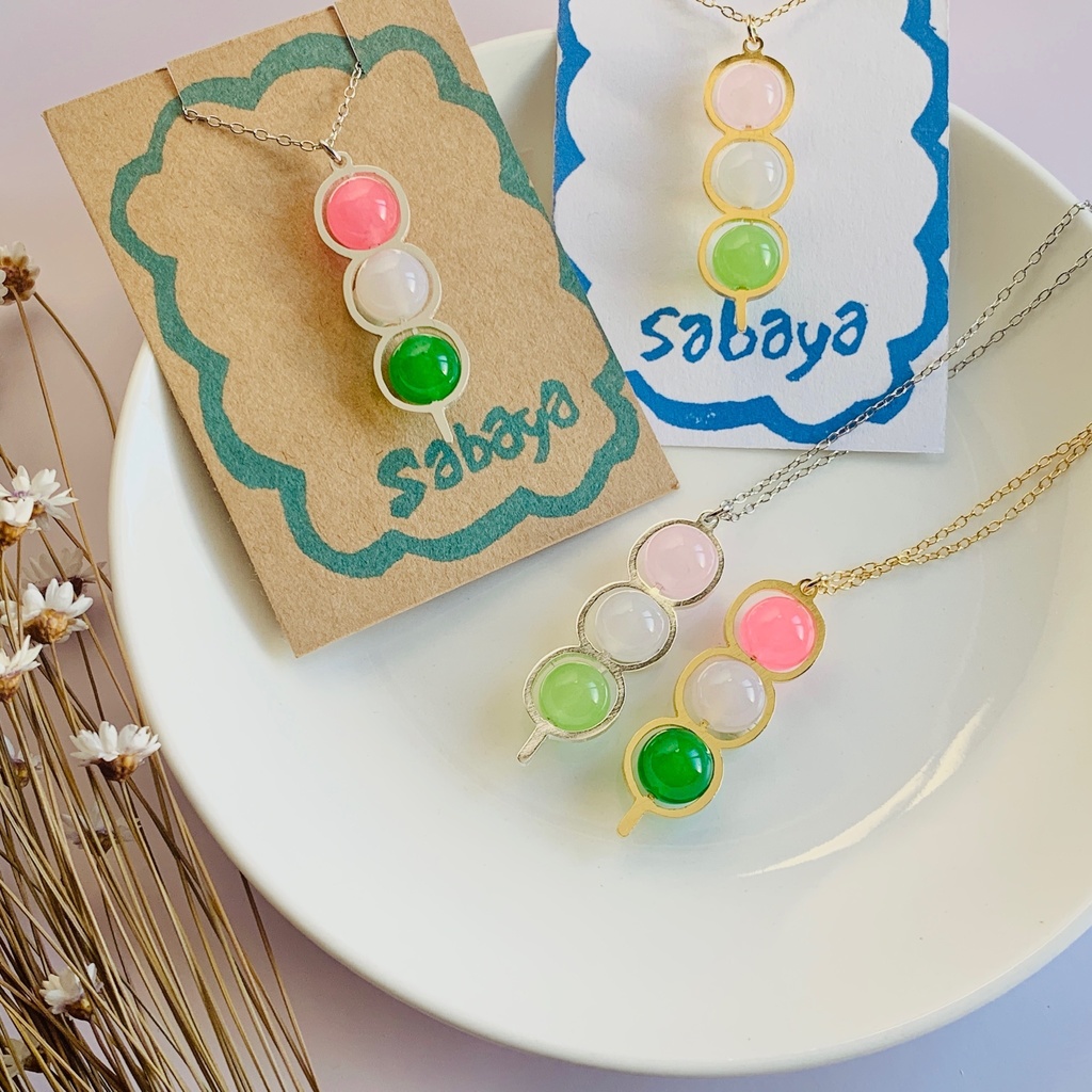 お団子ネックレス 縦