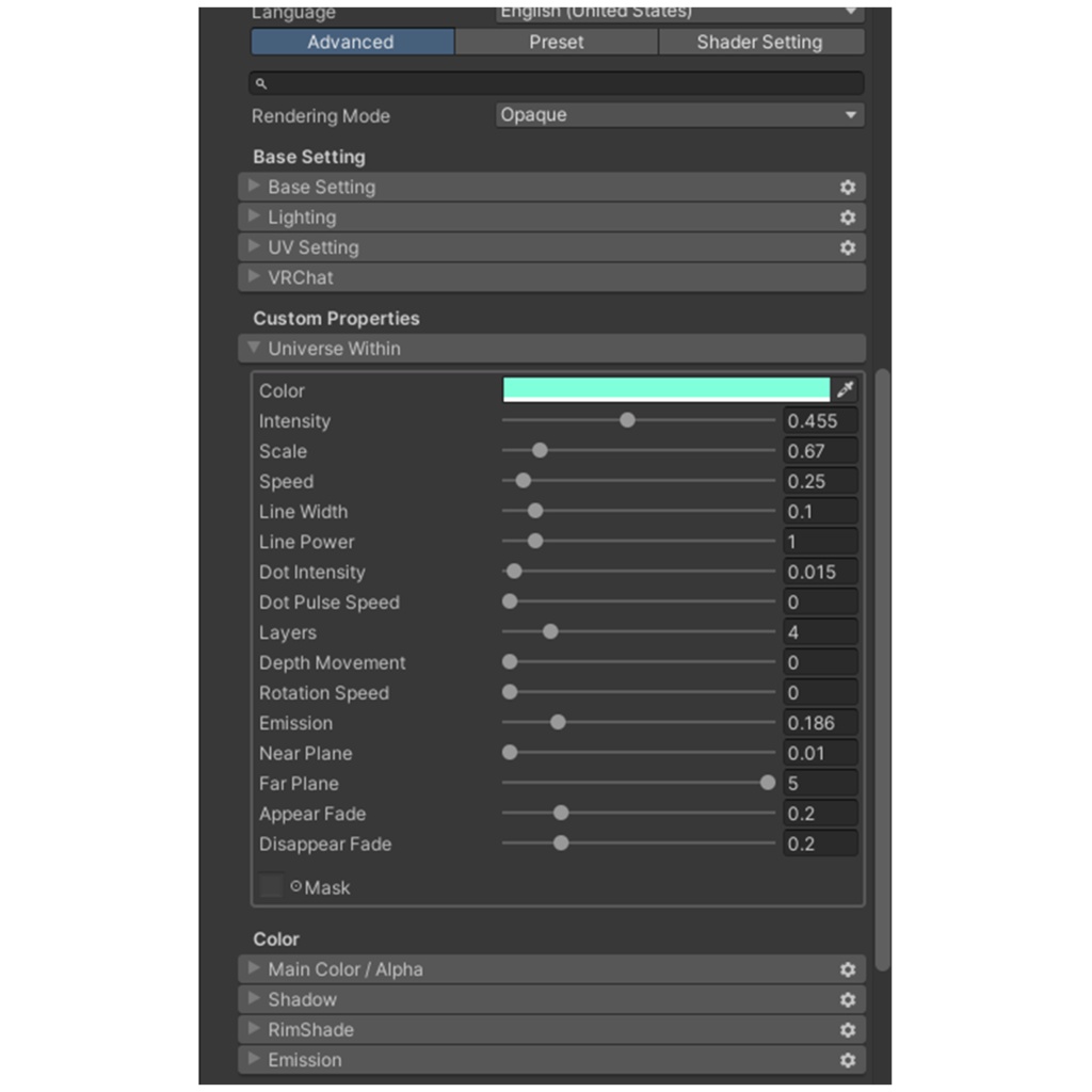LilToon Plugin: Universe Within | LilToon用 内なる宇宙プラグイン