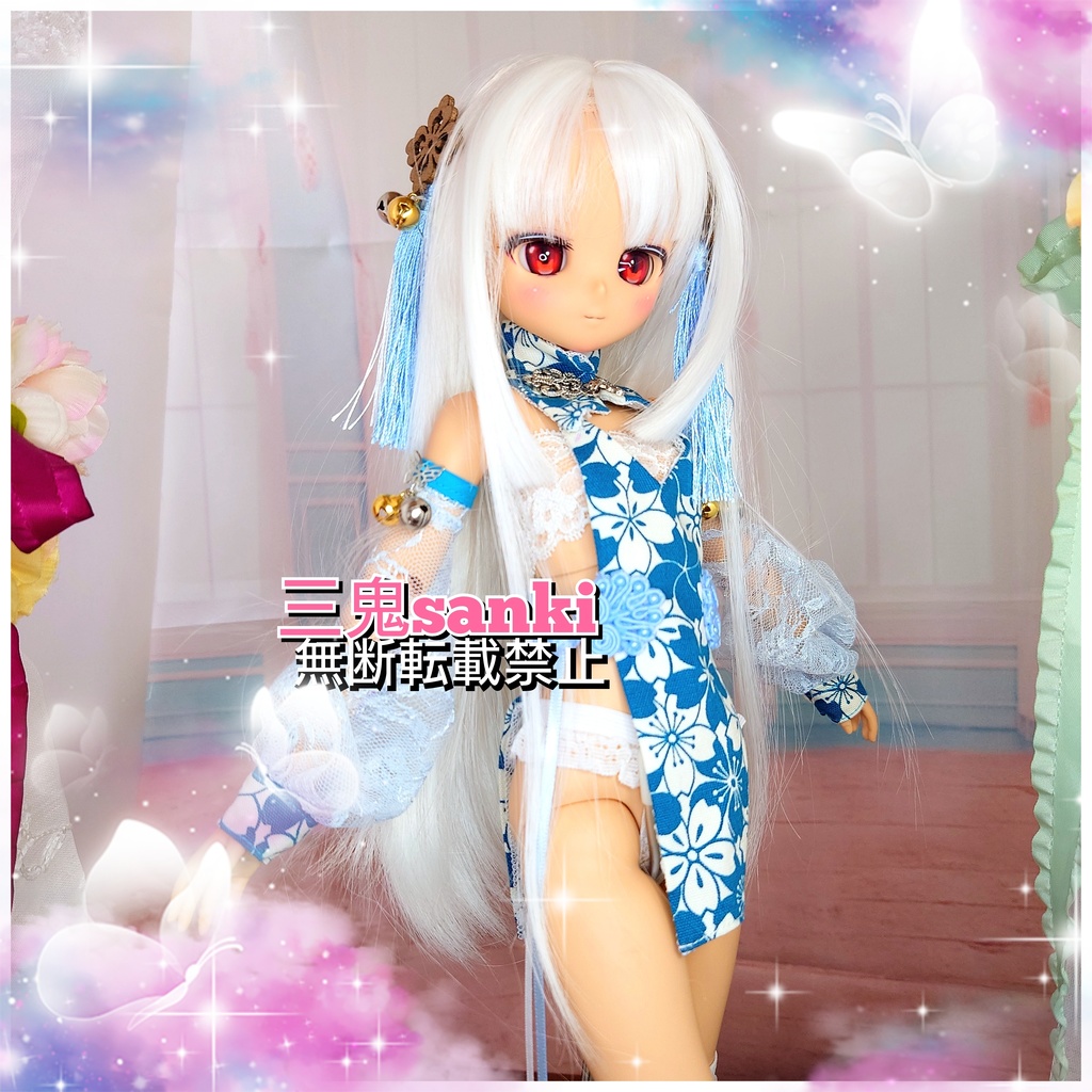 『中華庭園~風花3』セット(青)・MDD(S~L胸)/アイリスコレクトプチ用