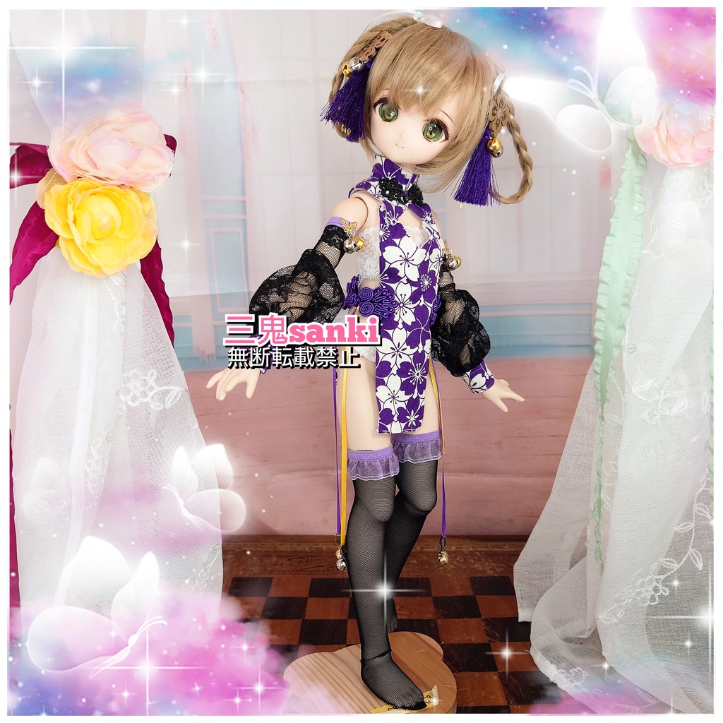 『中華庭園~風花3』(紫)MDD(S~L胸)/アイリスコレクトプチ用