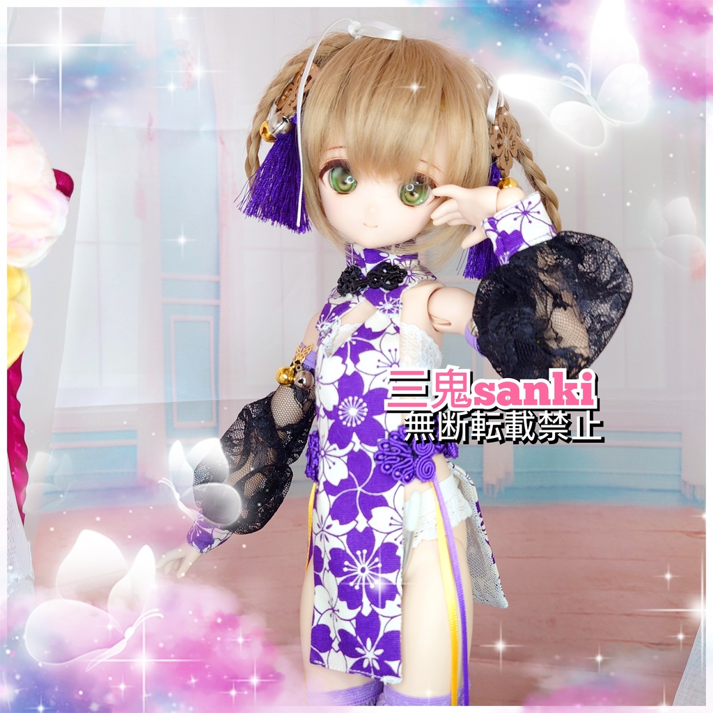 『中華庭園~風花3』(紫)MDD(S~L胸)/アイリスコレクトプチ用