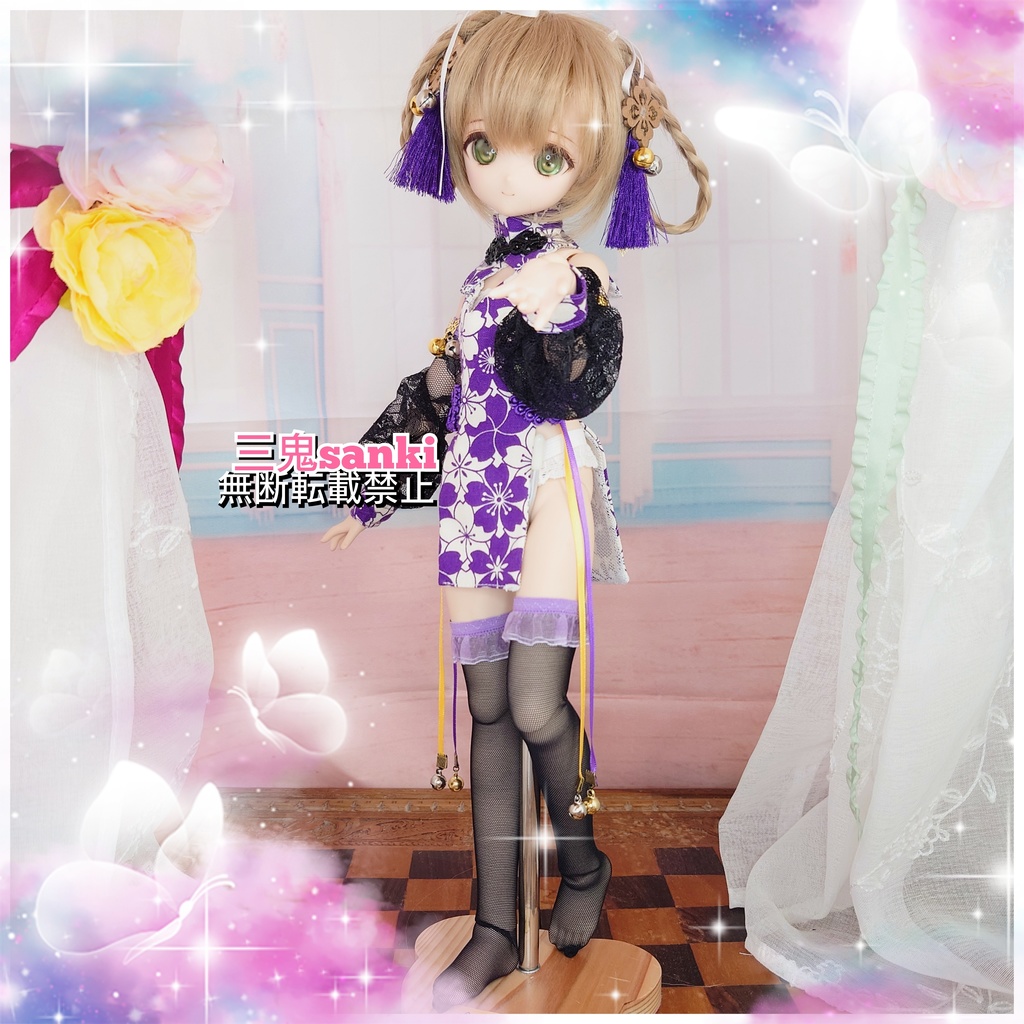 『中華庭園~風花3』(紫)MDD(S~L胸)/アイリスコレクトプチ用