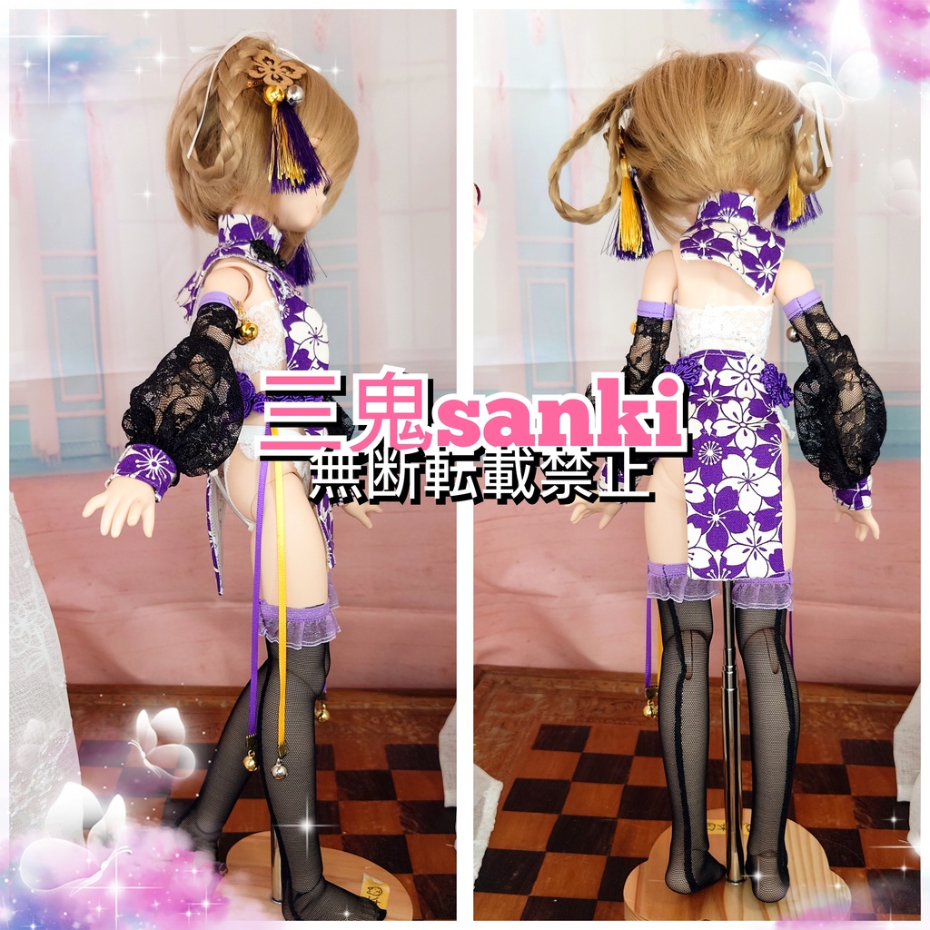 『中華庭園~風花3』(紫)MDD(S~L胸)/アイリスコレクトプチ用