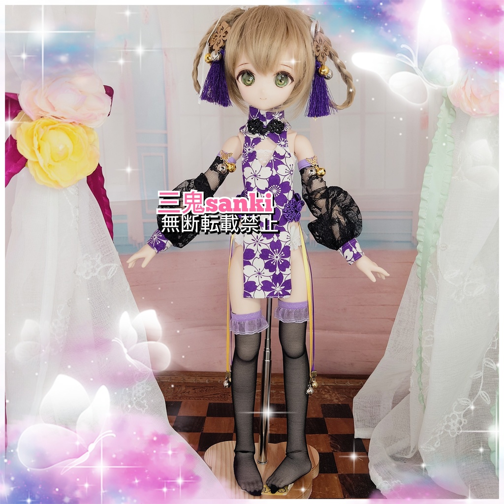 『中華庭園~風花3』(紫)MDD(S~L胸)/アイリスコレクトプチ用