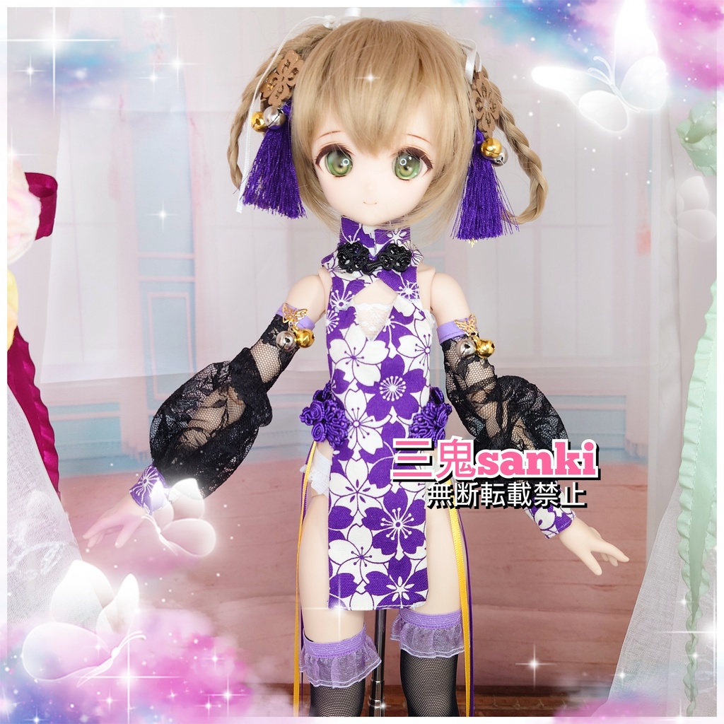 『中華庭園~風花3』(紫)MDD(S~L胸)/アイリスコレクトプチ用