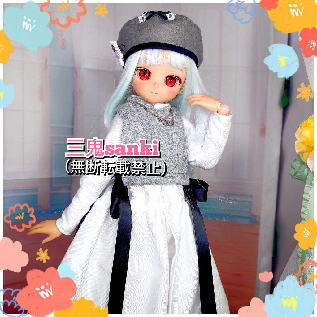 冬のワンピースセット(白)/MDD(S~L胸)、アイリスコレクトプチ)