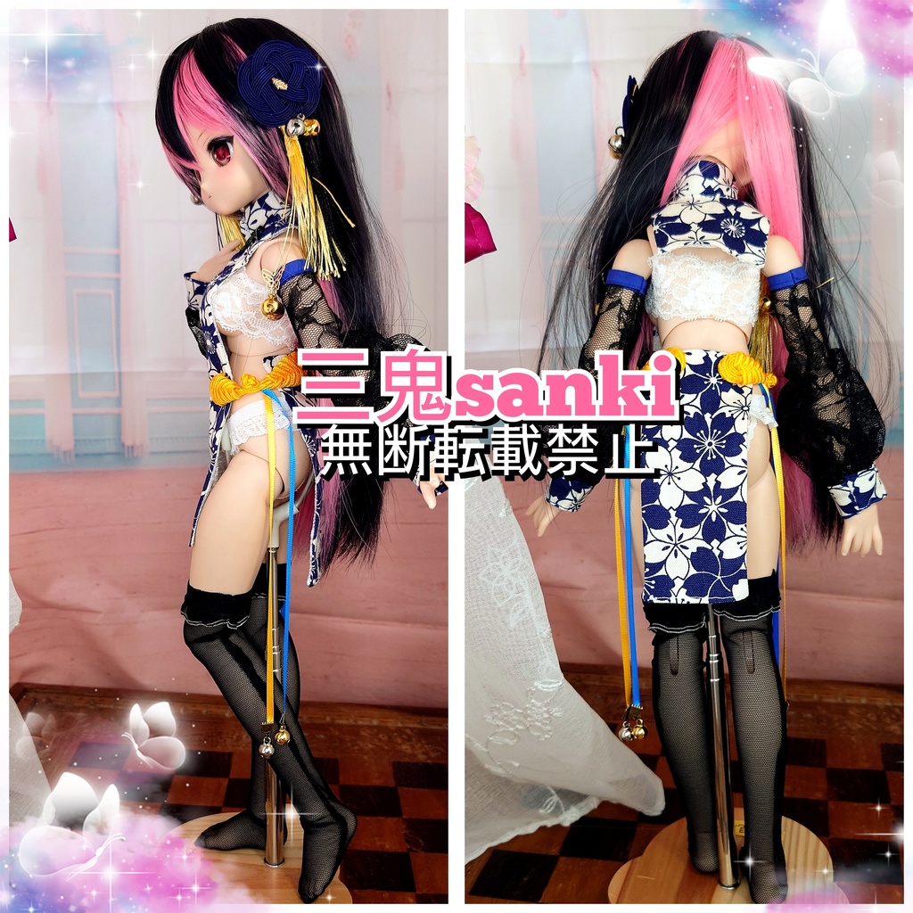 『中華庭園~風花3』セット(紺)/MDD(S~L)胸/アイリスコレクトプチ用