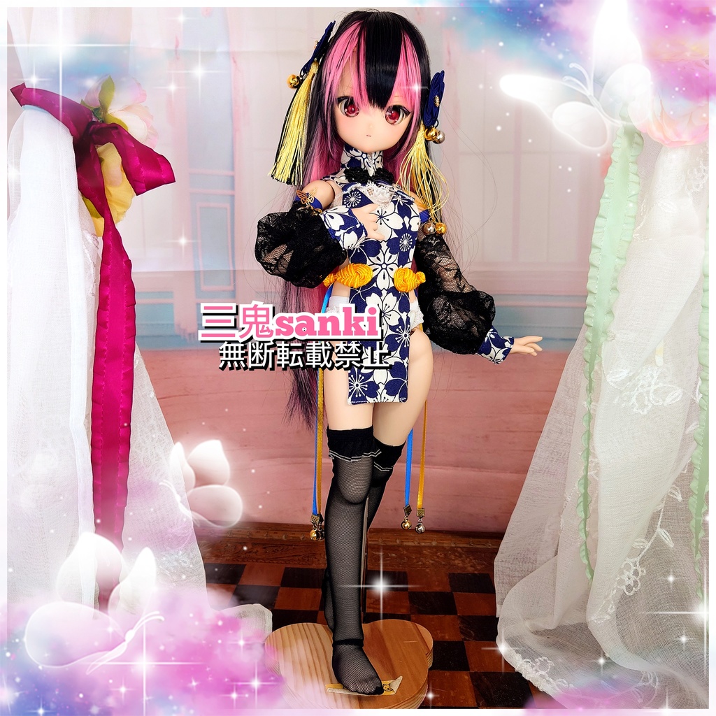 『中華庭園~風花3』セット(紺)/MDD(S~L)胸/アイリスコレクトプチ用