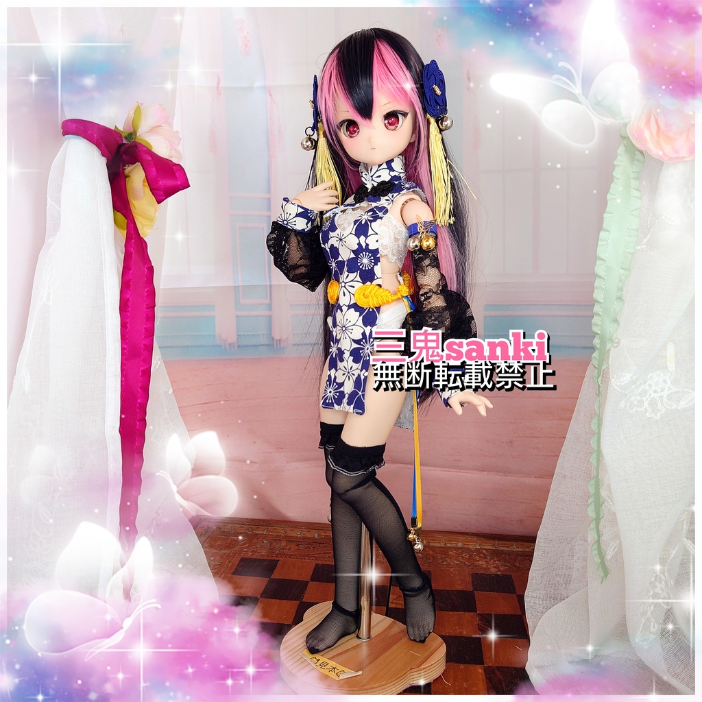 『中華庭園~風花3』セット(紺)/MDD(S~L)胸/アイリスコレクトプチ用