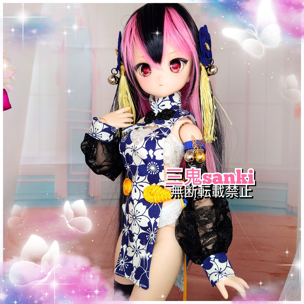 『中華庭園~風花3』セット(紺)/MDD(S~L)胸/アイリスコレクトプチ用