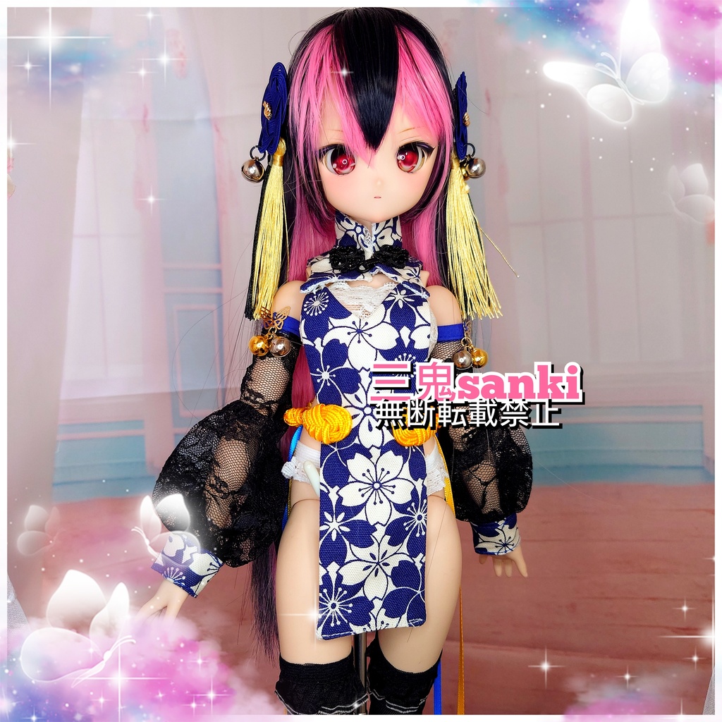 『中華庭園~風花3』セット(紺)/MDD(S~L)胸/アイリスコレクトプチ用