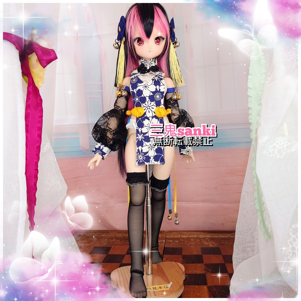 『中華庭園~風花3』セット（紺）/ＭＤＤ(S~L)胸/アイリスコレクトプチ用