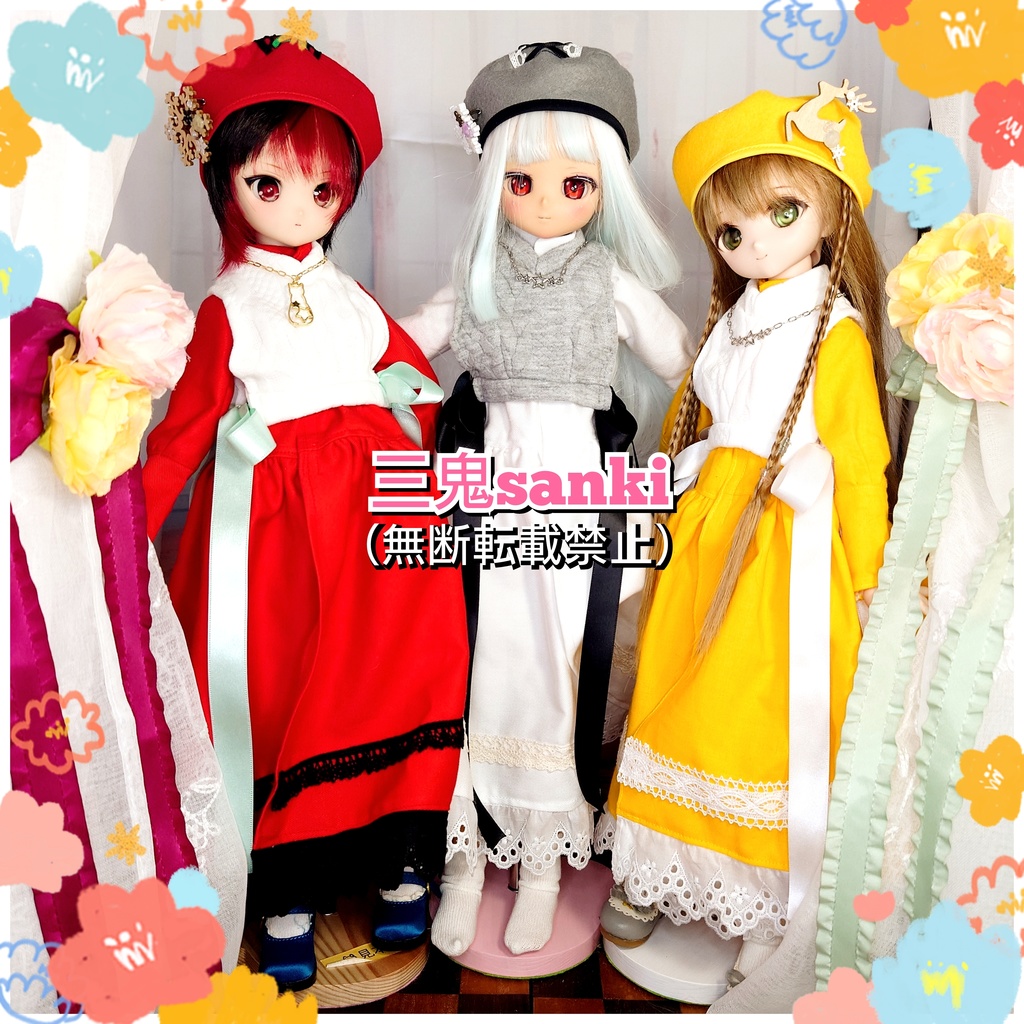 冬のワンピースセット(赤)・MDD(S~L)/アイリスコレクトプチ)