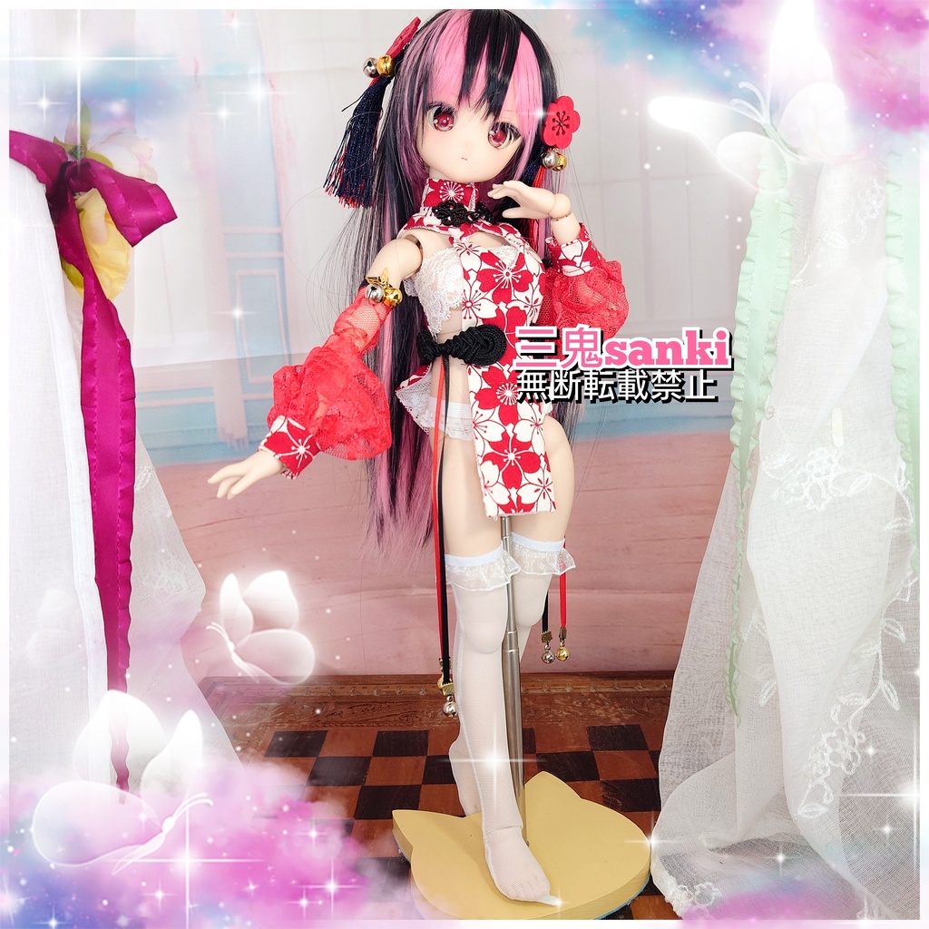 『中華庭園~風花3』セット(赤)・MDD(S~L胸)/アイリスコレクトプチ用