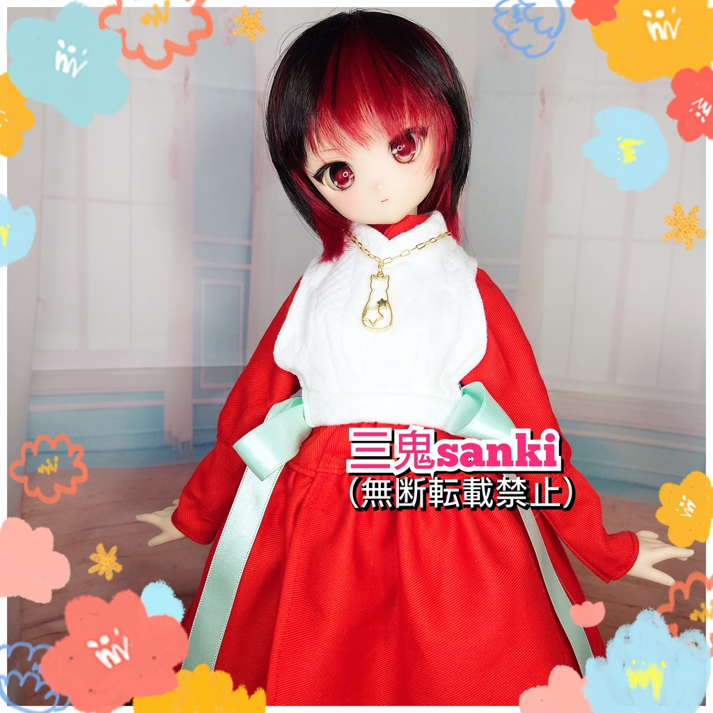 冬のワンピースセット(赤)・MDD(S~L)/アイリスコレクトプチ)