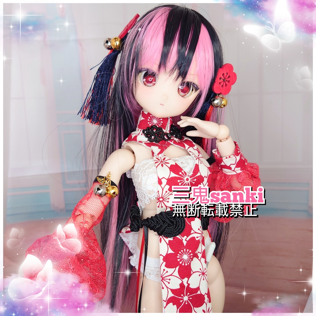 『中華庭園~風花3』セット(赤)・MDD(S~L胸)/アイリスコレクトプチ用