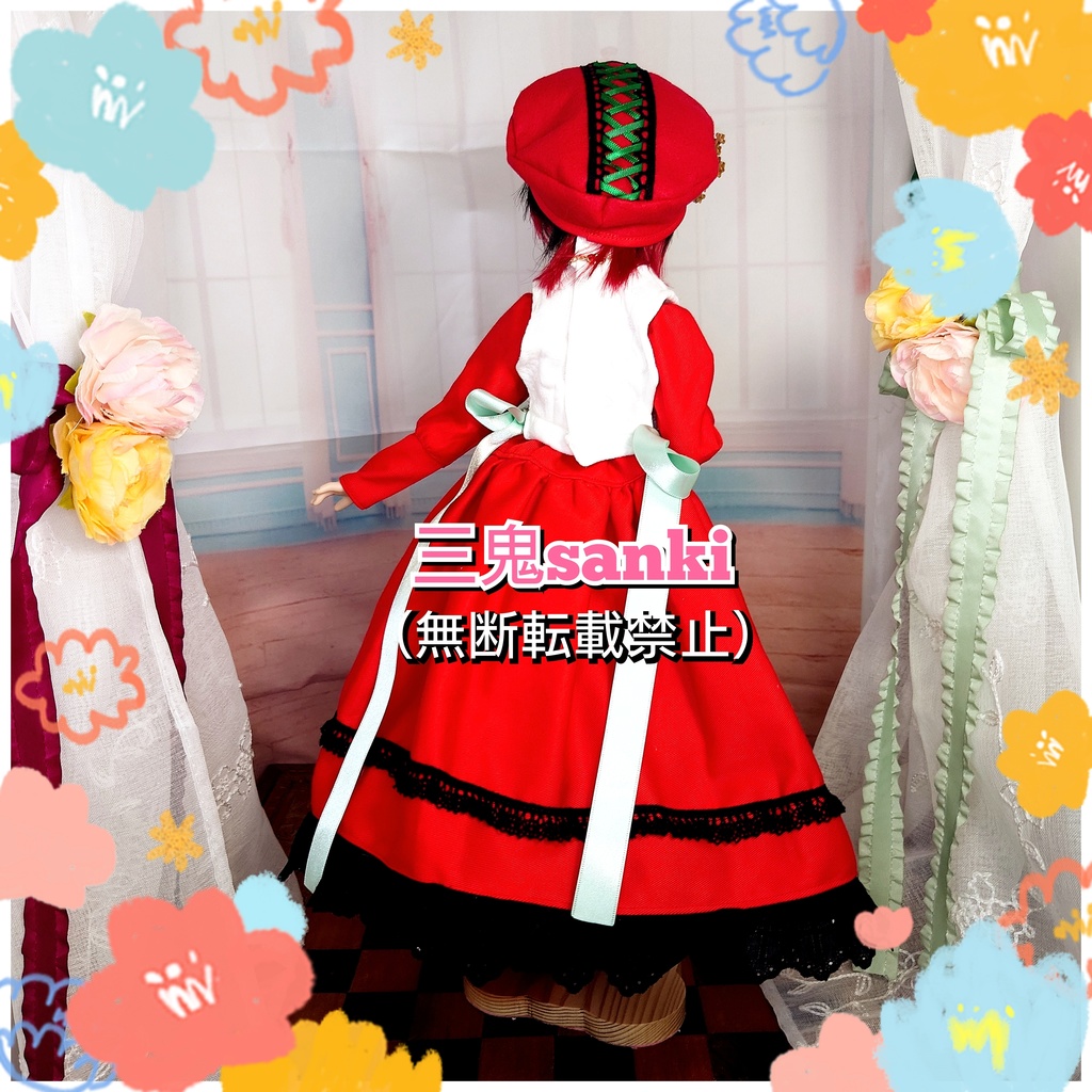 冬のワンピースセット(赤)・MDD(S~L)/アイリスコレクトプチ)