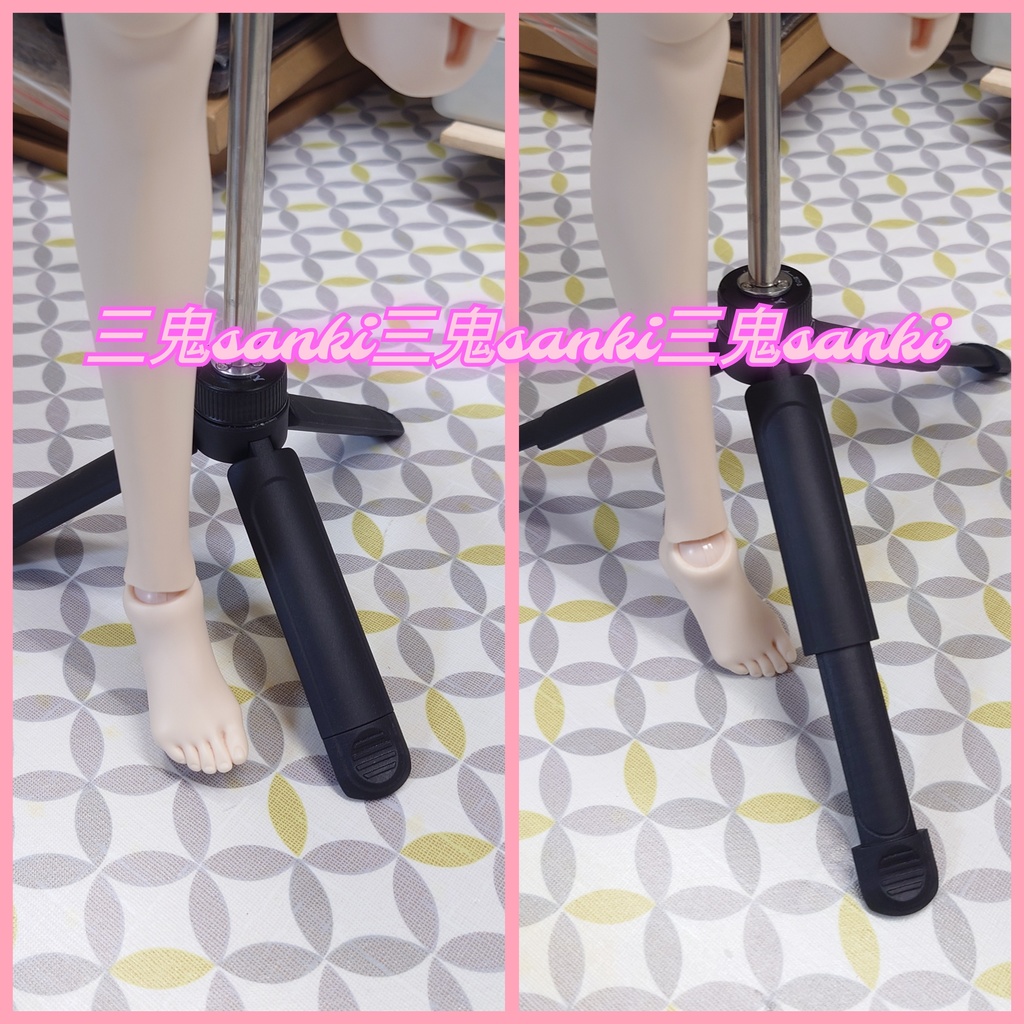 屋内展示用ドールスタンド/パズルピース台座とT字腰支えタイプのセット(ドールサイズ説明記載)