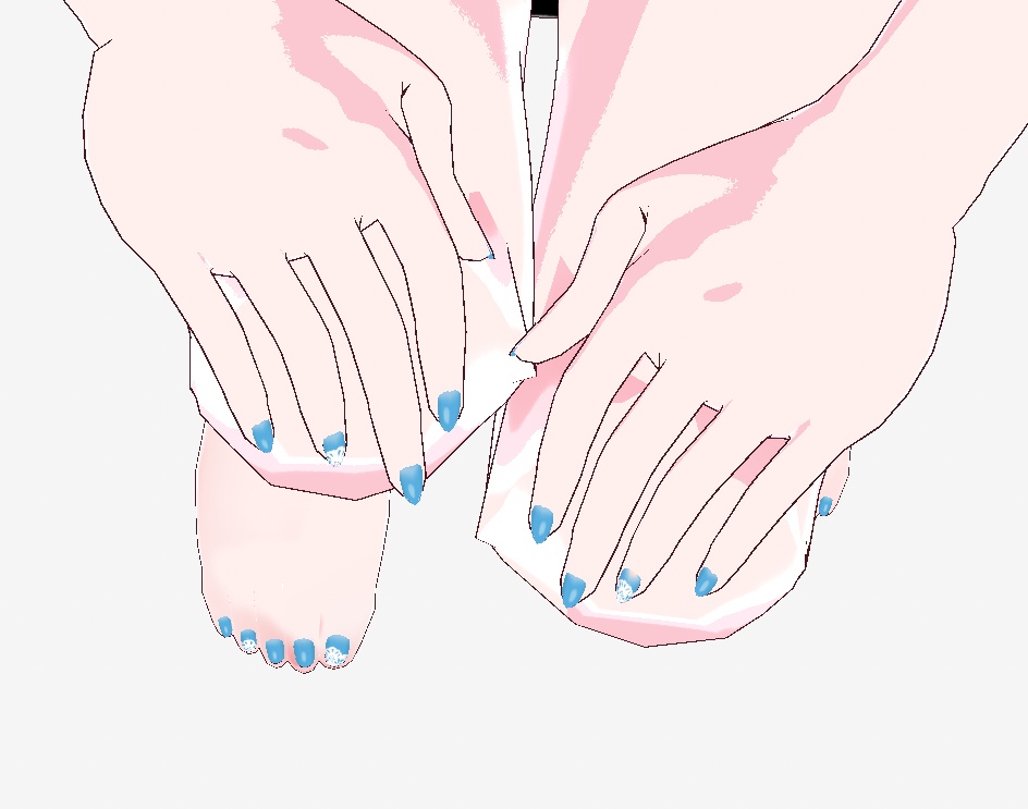 VRoid用パステルレースネイルテクスチャ【無料/Free】