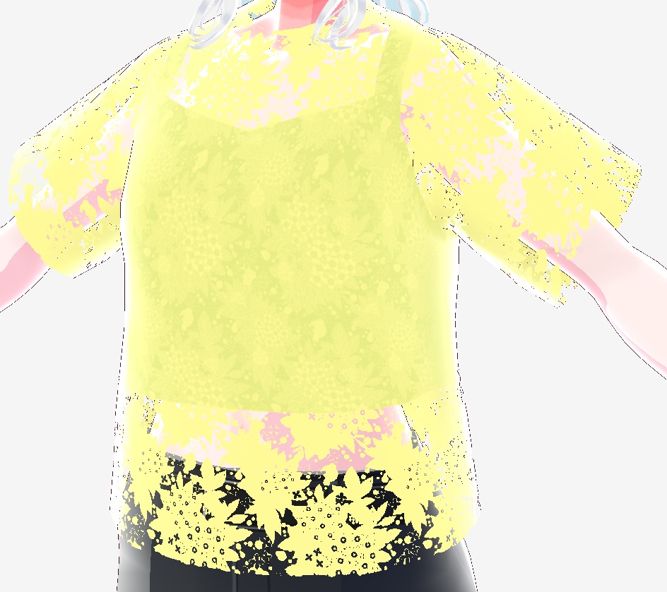 【VRoid用】シアー紫陽花T【無料/Free】