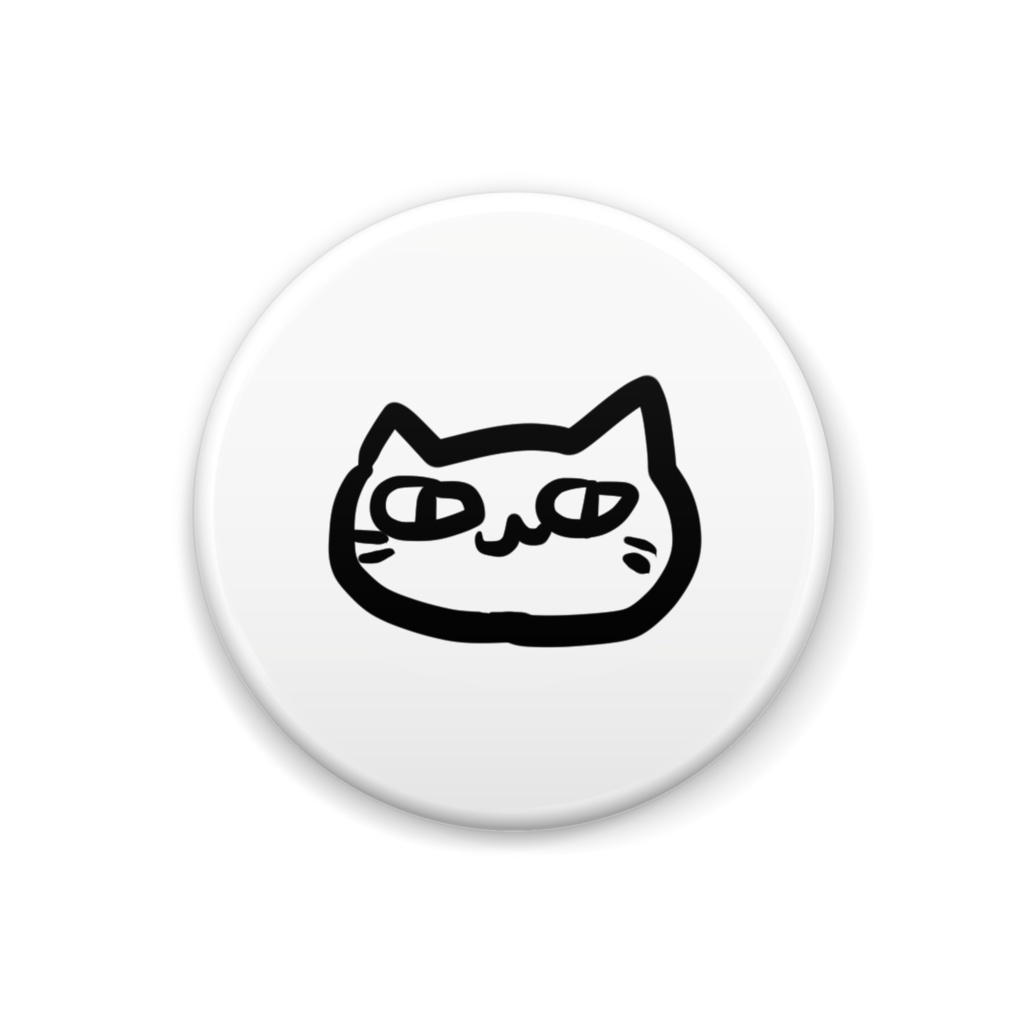 新刊に乗っていた変な猫の缶バッチ ポスト洋菓子 Booth
