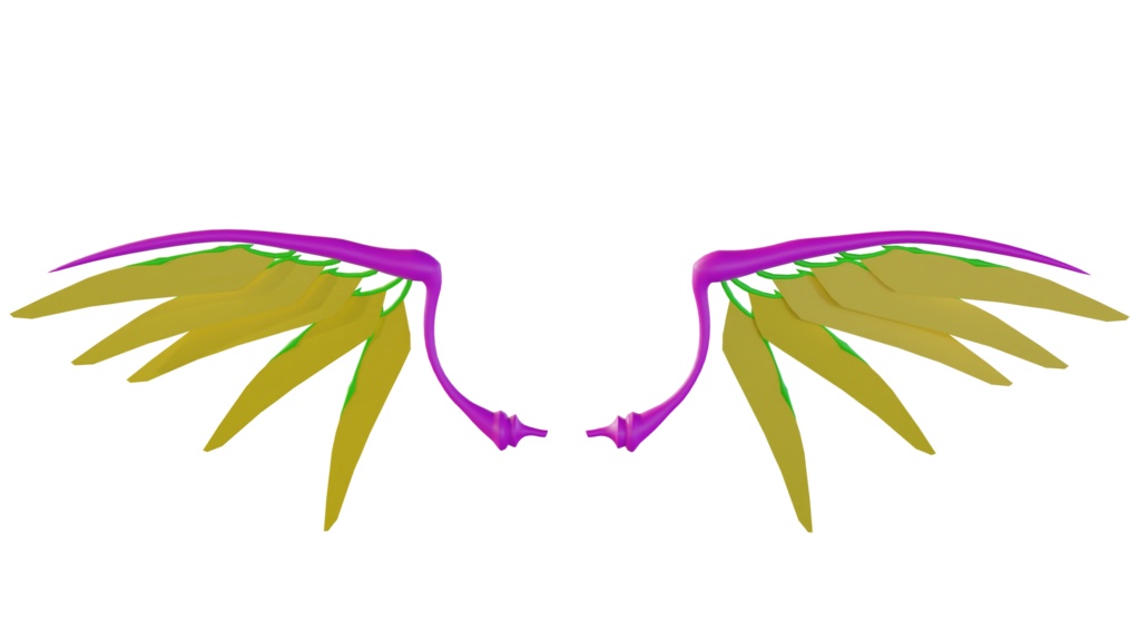 【VRC向け】翼 3Dデータ