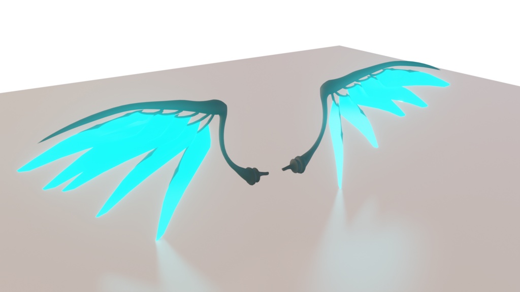 【VRC向け】翼 3Dデータ