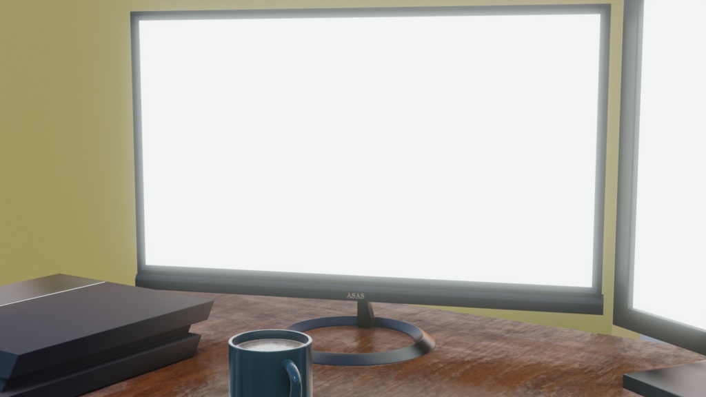 【無料】モニター 3D素材(ローポリあり)