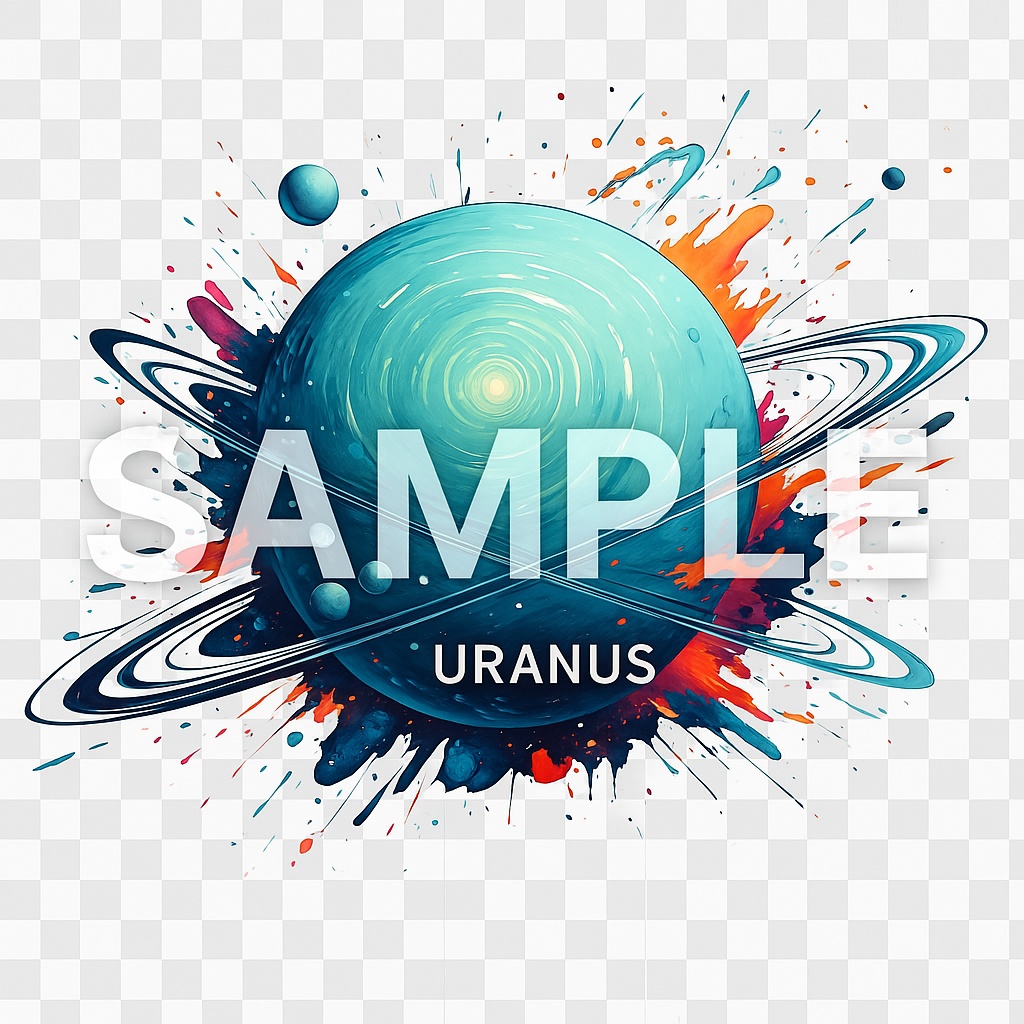 幻想的な宇宙を描く - 主要天体アイコンセット (背景透過)