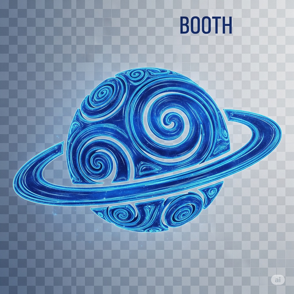 幻想的な宇宙を描く - 主要天体アイコンセット (背景透過)