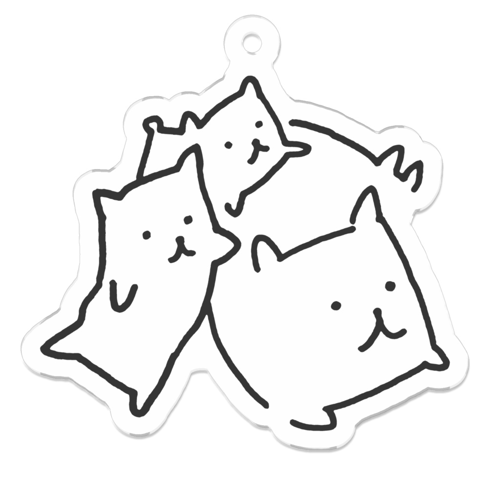 くつろぐ家族キーホルダー