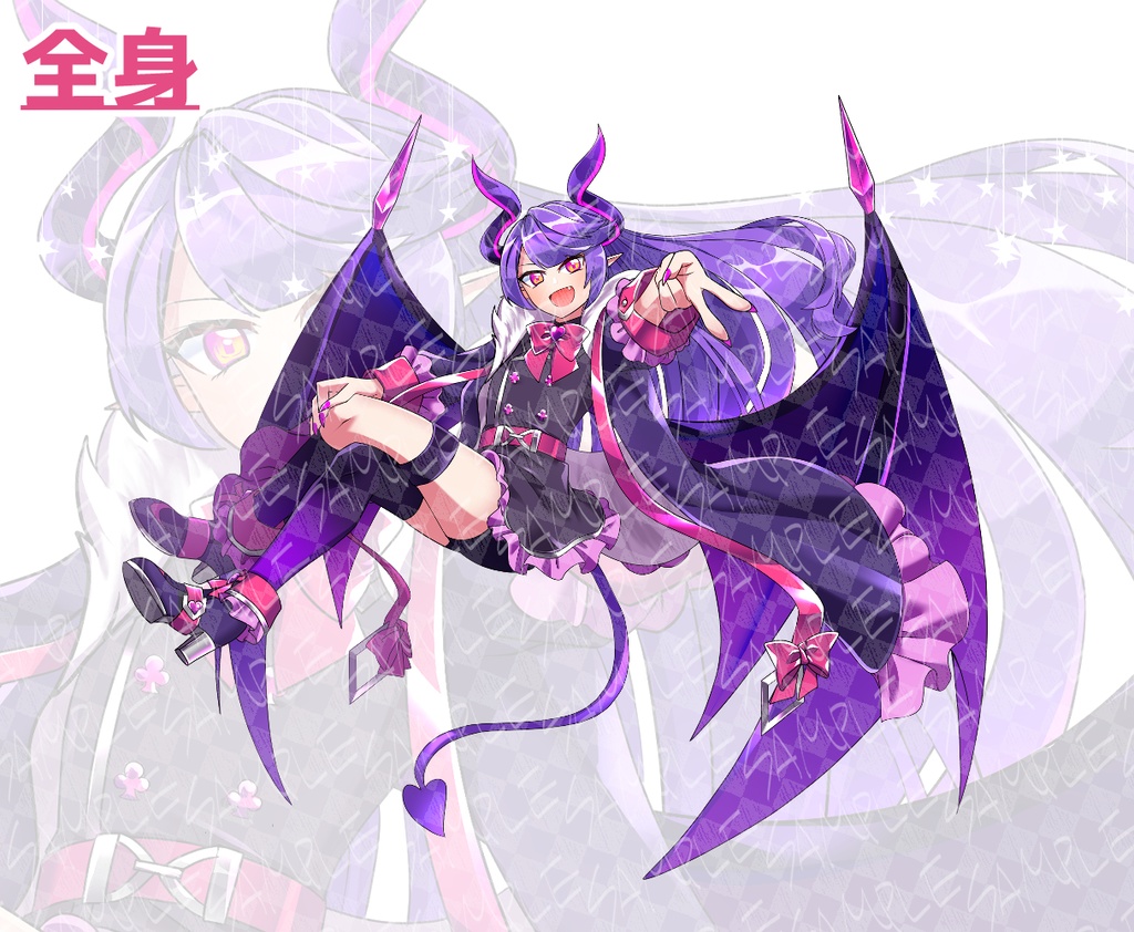 【立ち絵素材】悪魔_立ち絵_全身_少女_人外